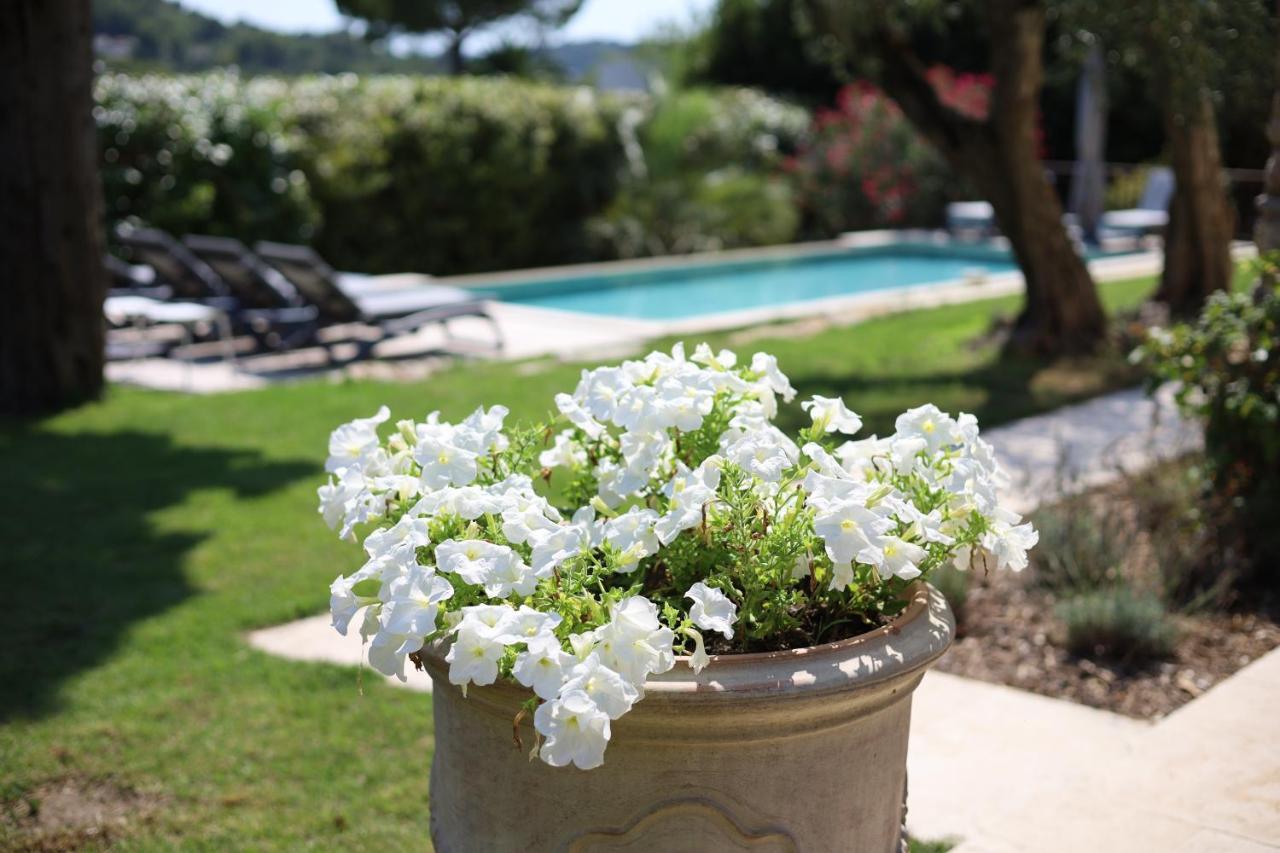 L'Elegante Bastide En Pierre Avec Vue Sur Le Vieux Village De ムジャン エクステリア 写真